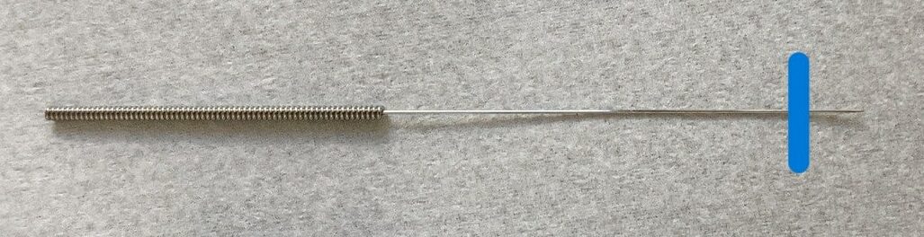 Aiguille d’acupuncture avec repère visuel de profondeur d’insertion